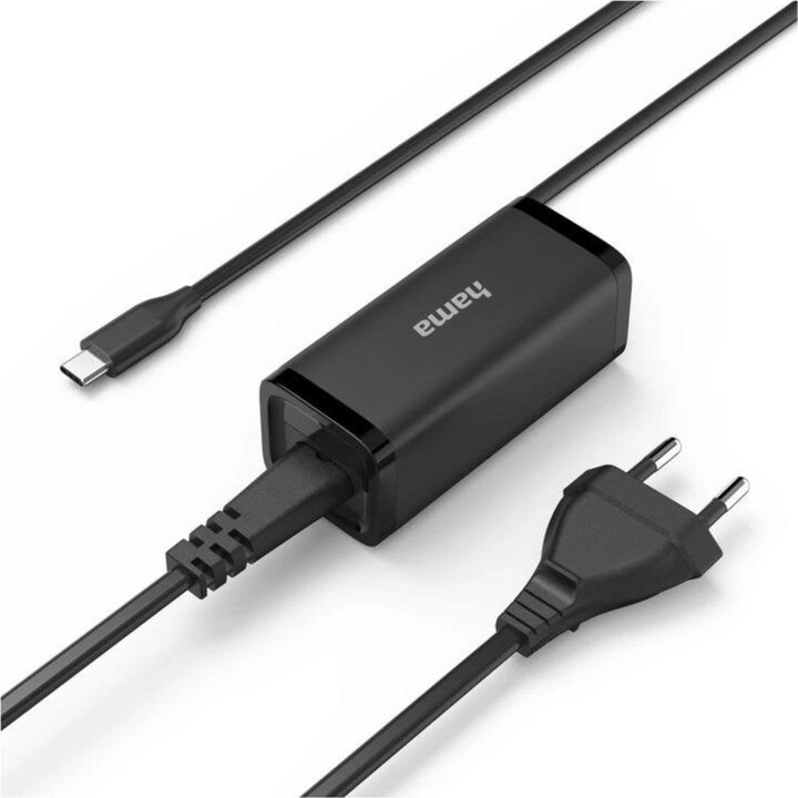 Hama 00200023 65W USB-C Power Delivery chargeur portable compact noir