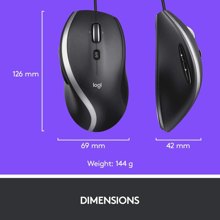Mouse Logitech M500s Advanced Corded Black (910-005784)