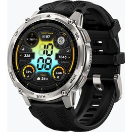 Kospet Tank T4C Silver with black strap 1.5-inch AMOLED display 5 ATM water resistance - Smartwatch