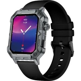Nilox NXSWTRAILWATCH 1.91" RTOS Smartwatch Edelstahl 260mAh Schwarz