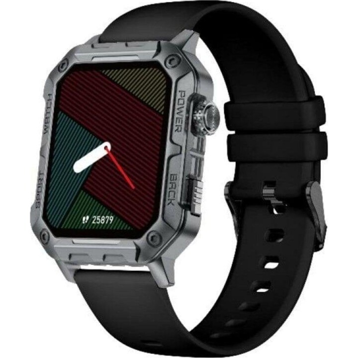 Nilox NXSWTRAILWATCH 1.91" RTOS Smartwatch Stainless Steel 260mAh Black