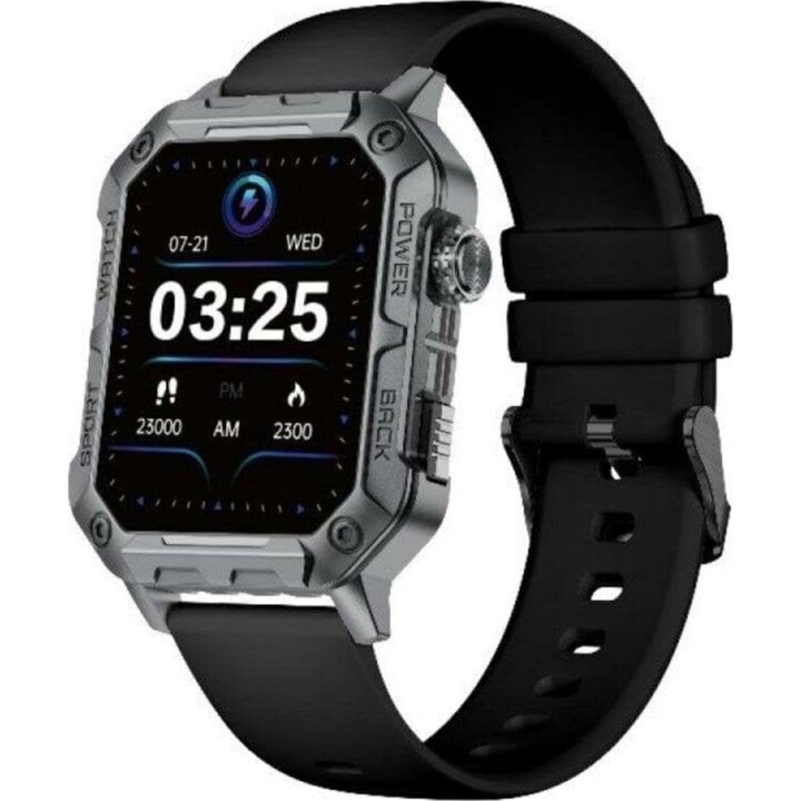 Nilox NXSWTRAILWATCH 1.91" RTOS Smartwatch Stainless Steel 260mAh Black
