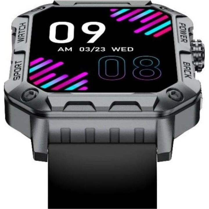 Nilox NXSWTRAILWATCH 1.91" RTOS Smartwatch Stainless Steel 260mAh Black