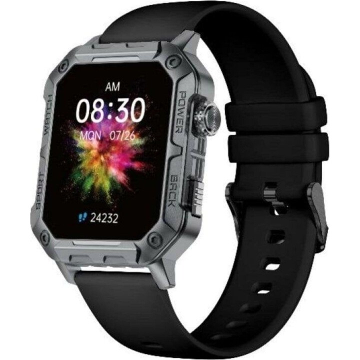 Nilox NXSWTRAILWATCH 1.91" RTOS Smartwatch Stainless Steel 260mAh Black