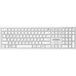 Nilox Pro Wireless-Membrantastatur, spanisches Layout, Multifunktion Wireless Weiß