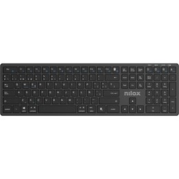 Nilox PRO Wireless Full Membrane Keyboard, Spanish, Wireless and Multi-Device