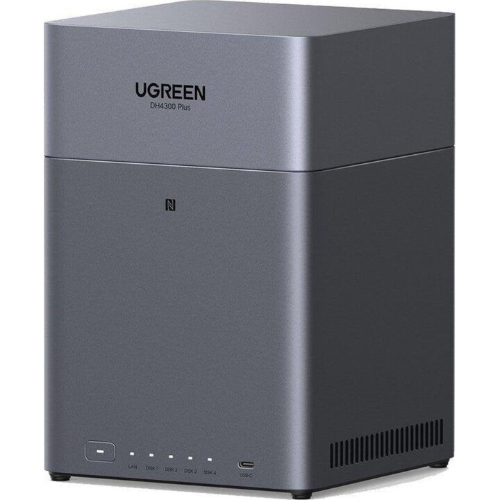 Ugreen DH4300 Plus 4-Bay NAS, 8GB ARM 2.5GbE, HDMI 4K, sicurezza NFC, backup remoto