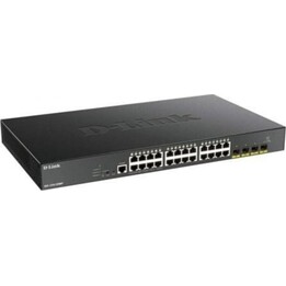 D-Link DGS-1250-28XMP Switch Gerido 28 Portas Gigabit 24 PoE+ 4 SFP+ 128Gbps Rack