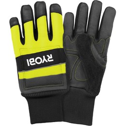 Luvas grandes para a motosserra Ryobi RAC258L, classe 2, tamanho L, preto/amarelo