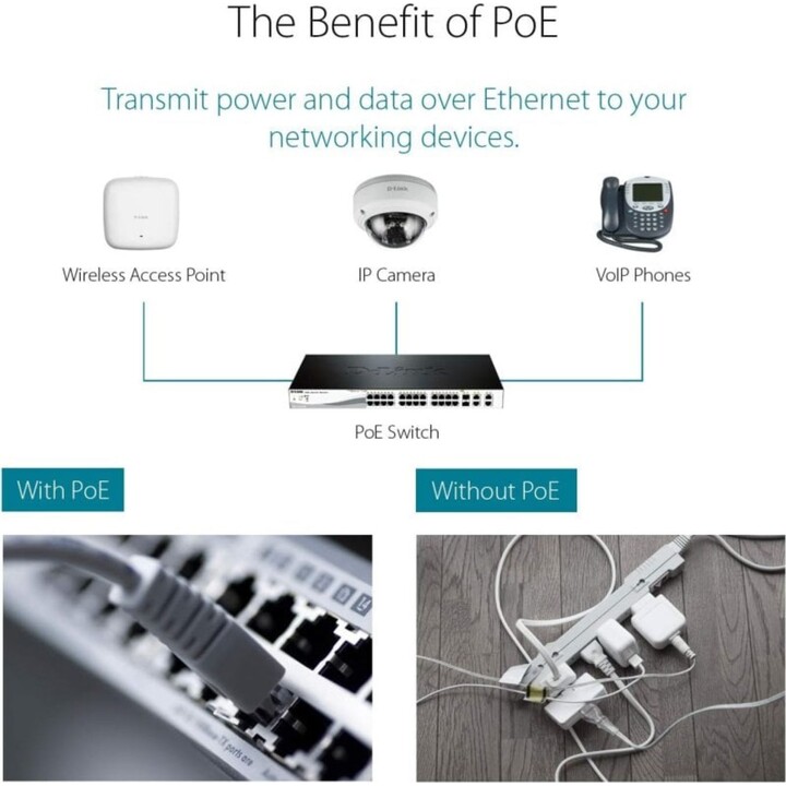 D-Link DGS-1210-28MP/E Switch Gestionado L2 24 Puertos Gigabit PoE + 4 Puertos SFP