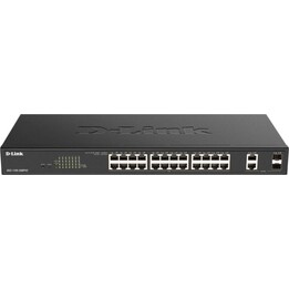 D-Link DGS-1100-26MPV2/E Managed Switch Switch 24 Gigabit PoE+ Ports 2 SFP Layer 2