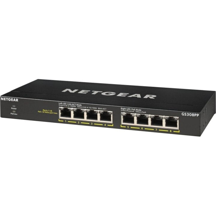 Netgear GS308PP Switch 8 Gigabit-Anschlüsse