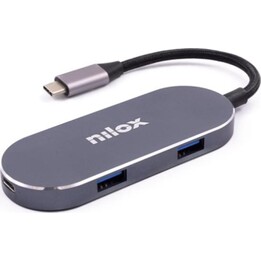 Nilox NXDSUSBC01 Estação de ancoragem USB-C cinzenta