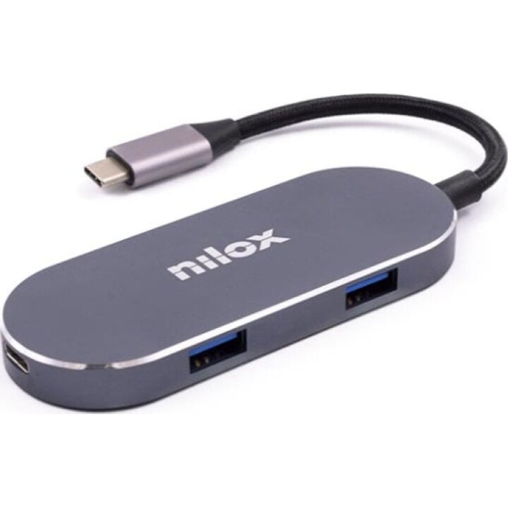 Nilox NXDSUSBC01 Estación Docking USB-C Gris