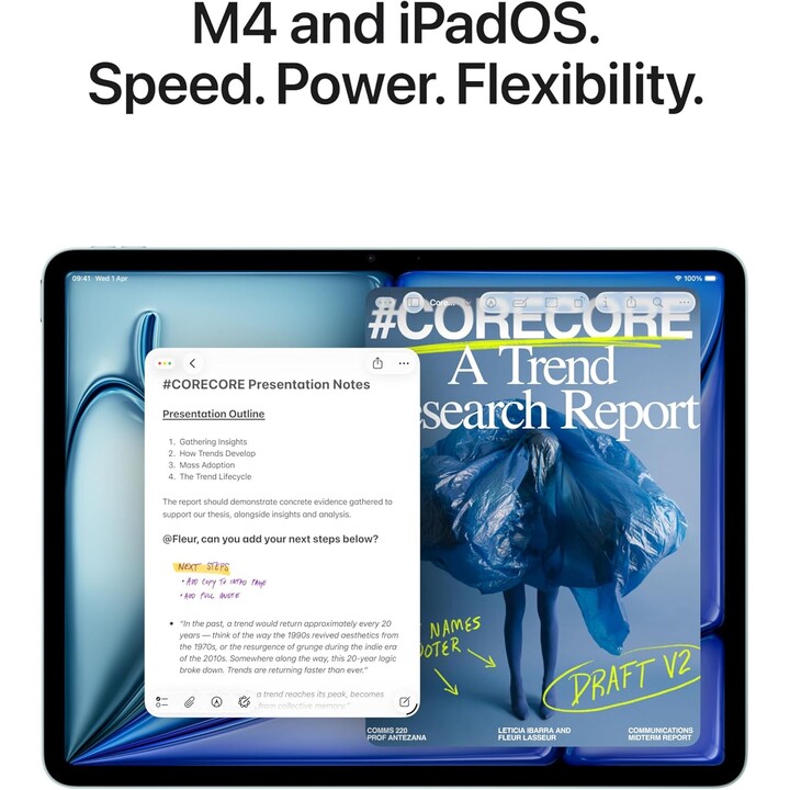 Apple iPad Air 11 2026 WiFi, 128 GB, ottava generazione, chip M4, fotocamera da 12 MP, viola
