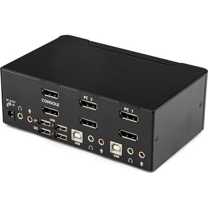 Startech Switch Conmutador KVM de 2 Puertos DisplayPort 4K 60Hz