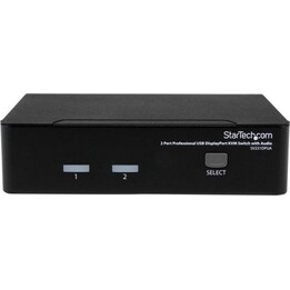 Startech Professional KVM Switch 2-Port DisplayPort USB Video Switch mit Audio