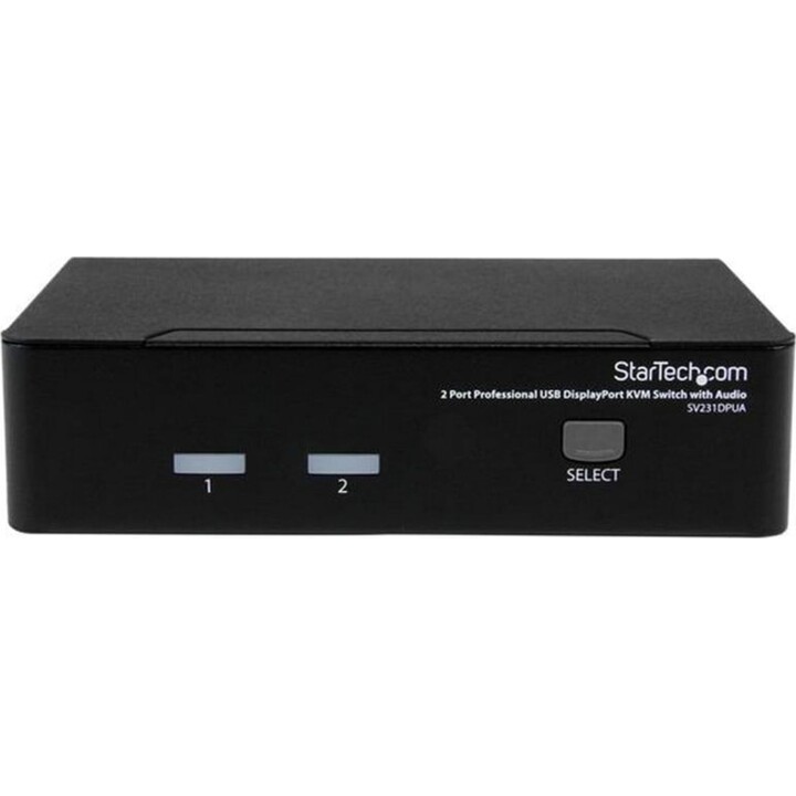 Startech Professional KVM Switch 2 portas DisplayPort USB Video Switch com áudio