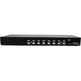 Startech SV831DUSBAU Commutateur KVM 8 ports USB VGA 1U Rack Audio OSD Noir