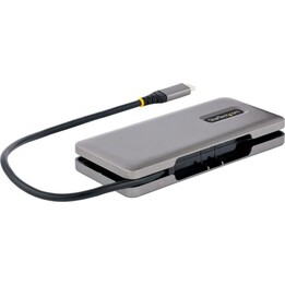 Hub USB-C 4 portas USB 3.2 Gen 2 10Gbps PD 100W Pass-Through Cabo cinzento 32cm