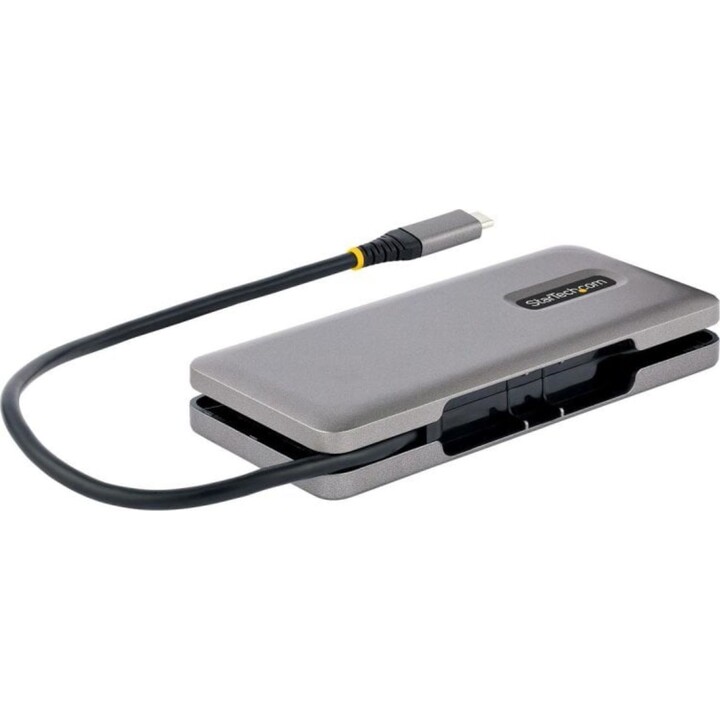 Hub USB-C 4 Puertos USB 3.2 Gen 2 10Gbps PD 100W Pass-Through Gris Cable 32cm