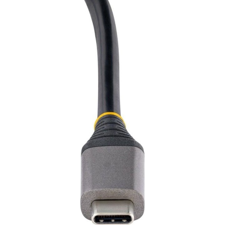 Hub USB-C 4 portas USB 3.2 Gen 2 10Gbps PD 100W Pass-Through Cabo cinzento 32cm