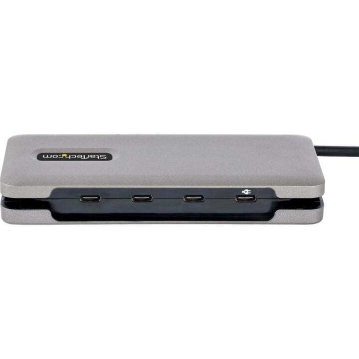Hub USB-C 4 portas USB 3.2 Gen 2 10Gbps PD 100W Pass-Through Cabo cinzento 32cm