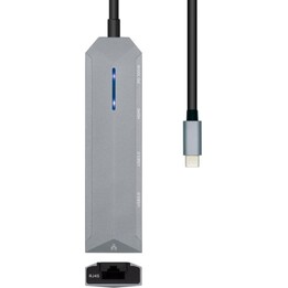Aisens Estación Docking USB-C 3.2 5 en 1 Multipuerto Gris