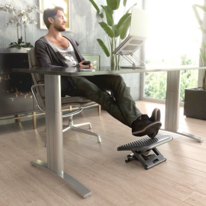 AISENS FRT02-267 reposapiés ergonómico ajustable HIPS negro