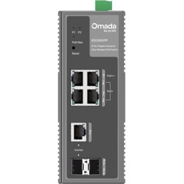 TP-Link IES206GPP Managed Switch, 4x RJ-45 Gigabit, 1x SFP, Fanless PoE++, Rack/Wall Mount, 12Gbps, Industrial Range