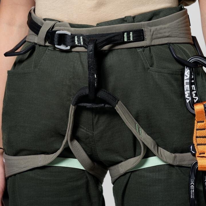 Salewa Agner W Harness, Taglia M, Beige/Verde