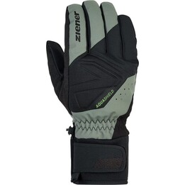 Guantes de esquí Ziener Gatis AS, talla 10.0, verde barro