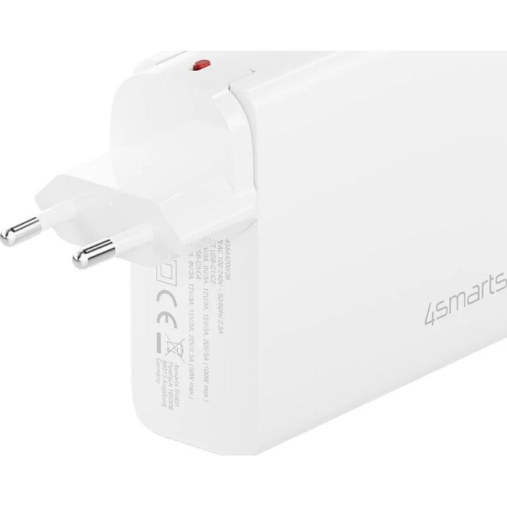 4smarts 545200 Ladegerät, Innenbereich, AC, 1,5 m, Weiß