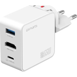 4smarts 541711 Caricatore, interno, alimentazione CA, bianco