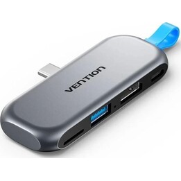 Estação de ancoragem sem fios USB-C Vention Thyh0 (1xUSB, 1xHDMI, 1xUSB Type-C PD, 1xLeitor de cartões, cinzento)
