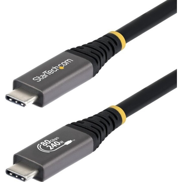 StarTech.com CC1M80GUSB4CABLE cabo USB USB4 Gen 4x2 1 m USB C 80 Gbit/s 240 W Preto