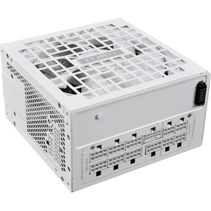 Fonte de alimentação Lian Li Rotational Shift RS1000G 80 Plus Gold 1000W ATX 3.1 Modular Branca