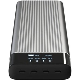 Banco de potência Targus HyperJuice HJ245B 245W 27000mAh 100Wh 4xUSB-C 2x100W PD PassThru