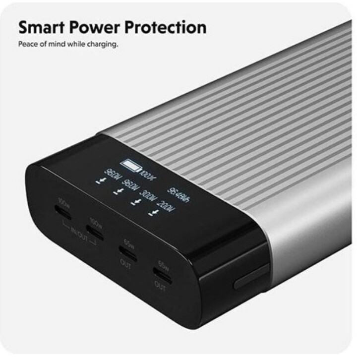 Banca di alimentazione Targus HyperJuice HJ245B 245W 27000mAh 100Wh 4xUSB-C 2x100W PD PassThru