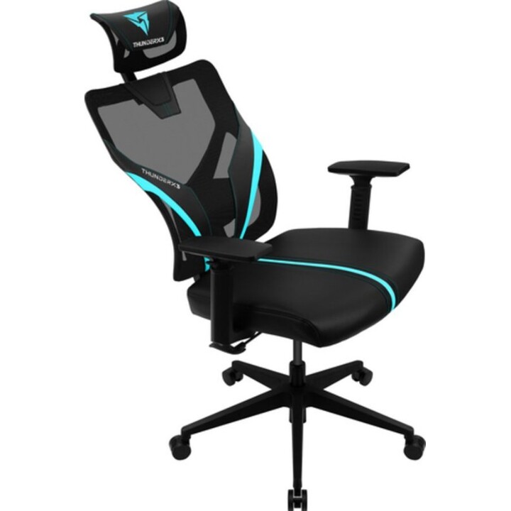 Sedia da gioco ThunderX3 Yama 1 YAMA1BC Black/Cyan Mesh Ergonomica 120kg 135° Reclinazione