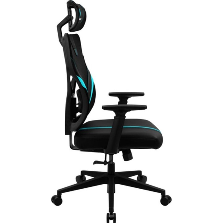 Sedia da gioco ThunderX3 Yama 1 YAMA1BC Black/Cyan Mesh Ergonomica 120kg 135° Reclinazione