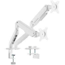 Support de bureau Aisens DT32TSR-437 à contrepoids pour 2 écrans / Pivotant / Inclinable / jusqu´à 9 kg