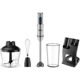 Mixeur plongeant Grunkel BM-2000SET / 2000 W / Capacité 0,8 L / Comprend un gobelet doseur, un hachoir, un fouet et un support