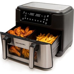 Friggitrice ad aria Grunkel Dualflexifryer / Senza olio / 2800W / Capacità 10L