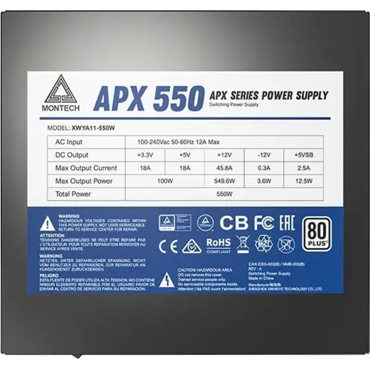 Netzteil|MONTECH|APX 550W|550 W|APX550