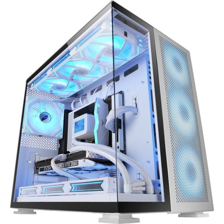 Mars Gaming MC-NOVA2 PC Tower Custom XXL E-ATX Vidro duplo temperado Alumínio USB-C Branco