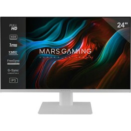 Monitor Mars Gaming MV-24 Monitor 24” IPS FHD 120Hz HDR10 Freesync y G-Sync Altavoces Integrados Blanco