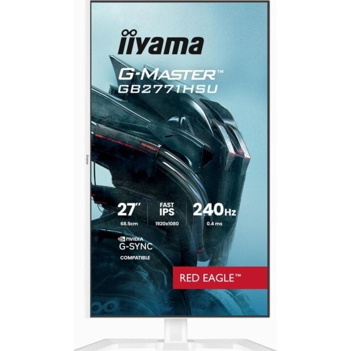 iiyama G-MASTER GB2771HSU-W1 27" FullHD 240Hz Fast IPS HDR Monitor bianco regolabile in altezza