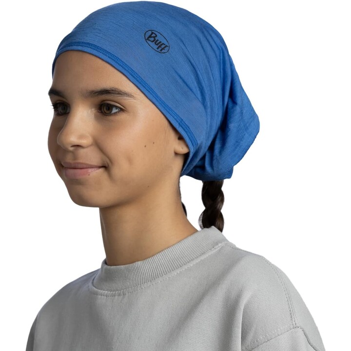Cachecol leve de lã merino Buff, Lã Multifuncional para crianças, Azul