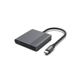 Gembird Adaptateur USB-C vers HDMI + DP A-CM-HDMIFDPF-01, 4K 60 Hz, noir